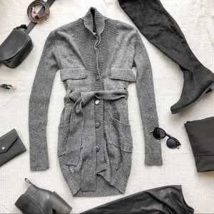 Warm wool charcoal cardigan